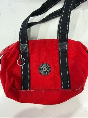 Kipling Red small Bag with Black Straps